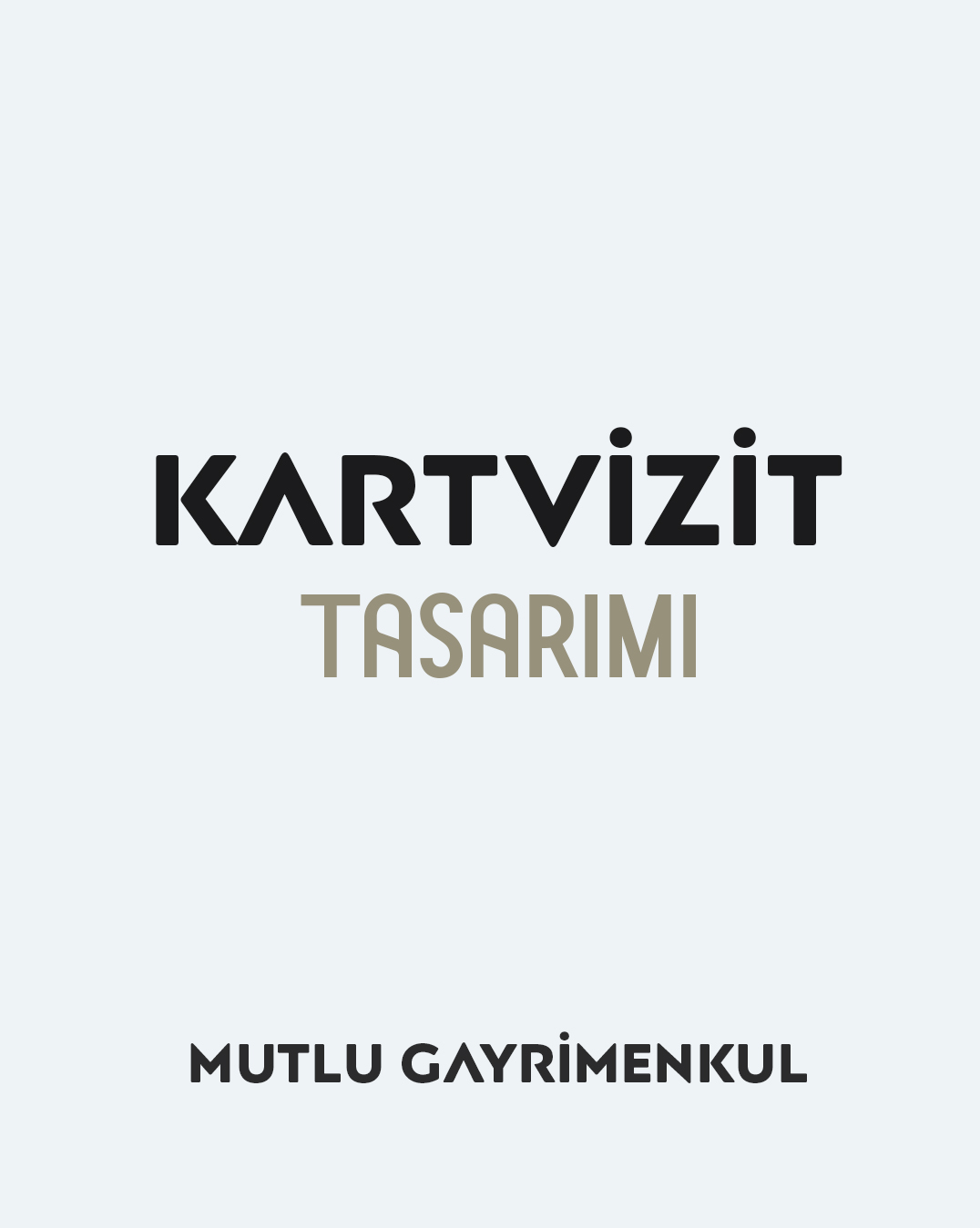 Mutlu Gayrimenkul Kartvizit Tasarımı